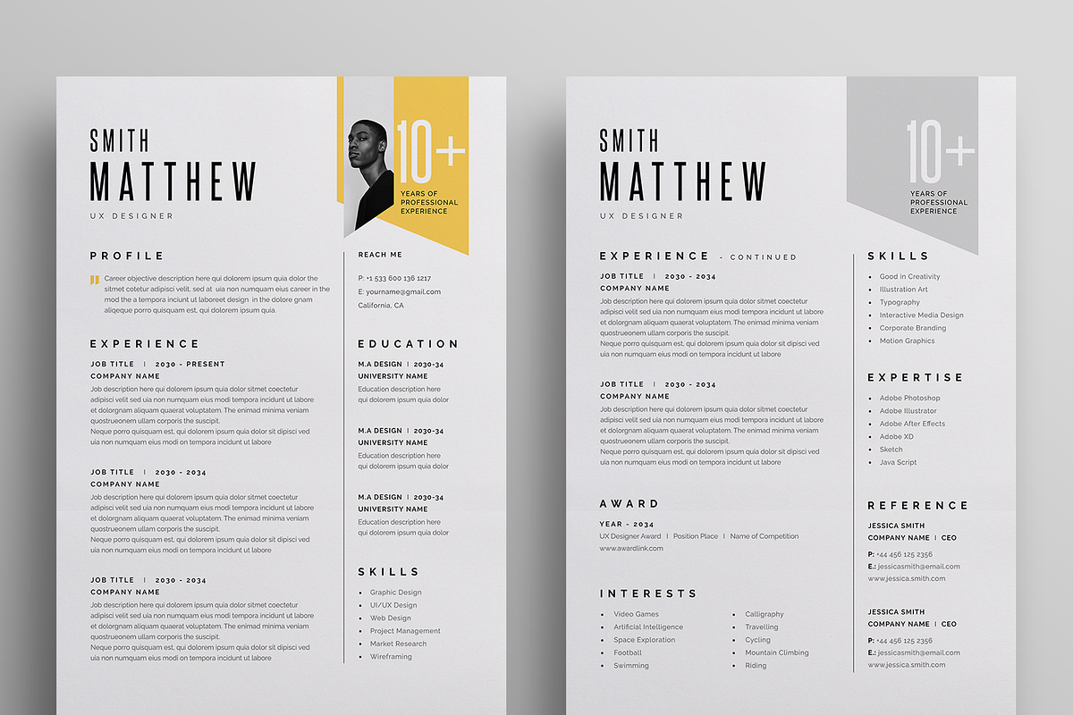 Resume Template, a Resume Template by Reuix Studio (Photo 4 of 5)