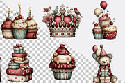 Whimsical Happy Birthday Clipart Cli, an Illustration by SVGArt (Thumbnail 2 of 7)