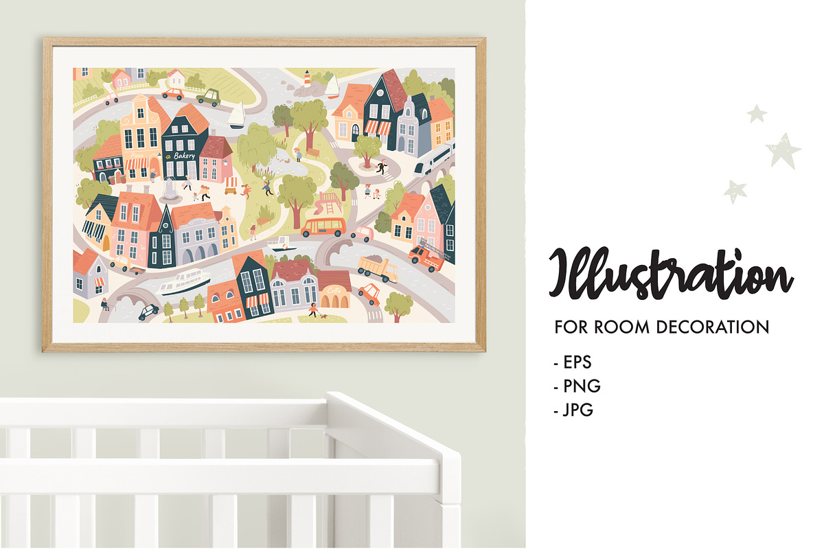 Little Town collection, a Transportation Illustration by OlgaBoncheva (Photo 4 of 10)