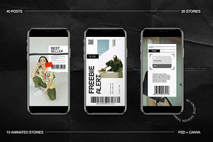 Boarding Pass Instagram PSD Canva