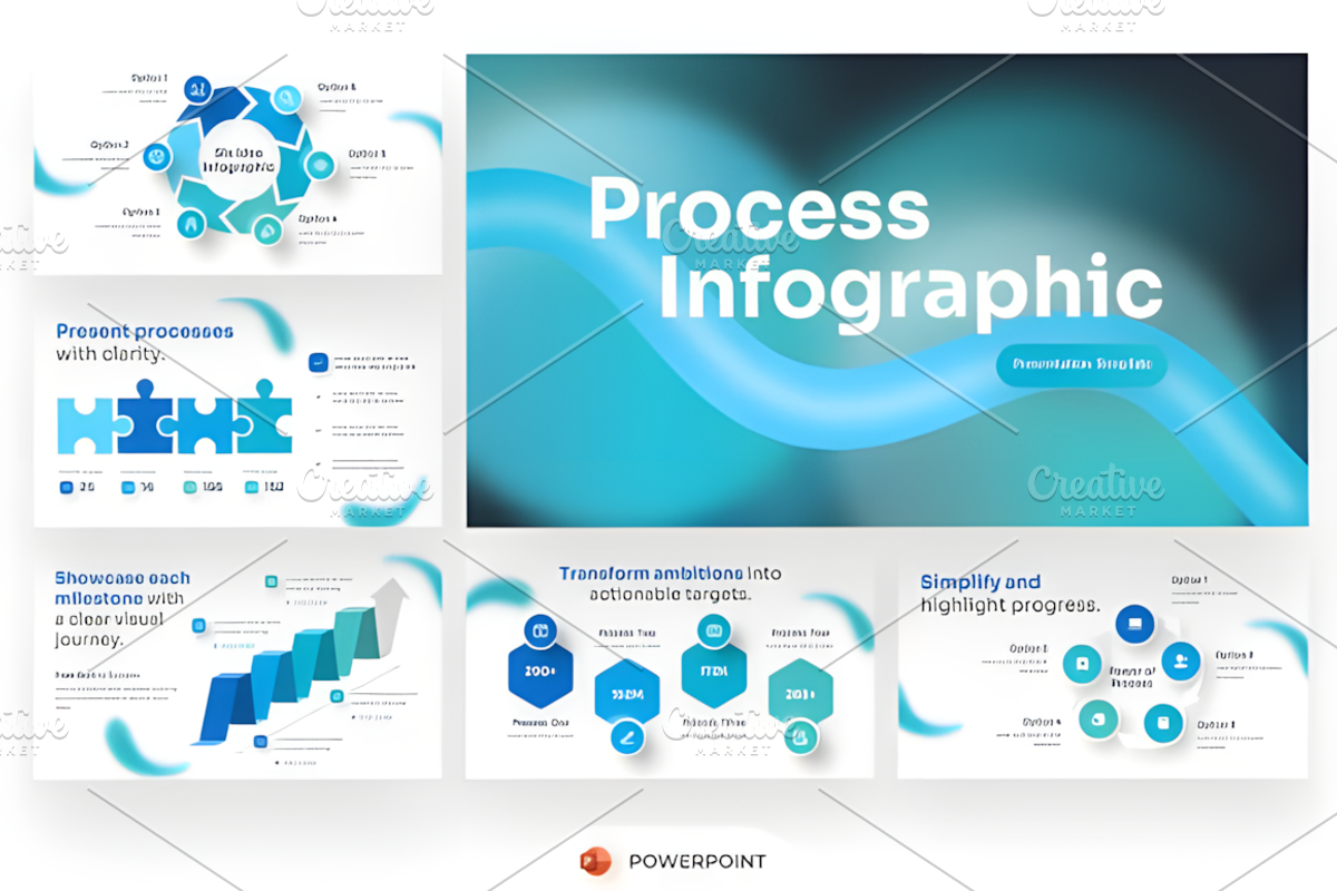 Process Flow Infographic PowerPoint, a Presentation Template by Ink Gallery