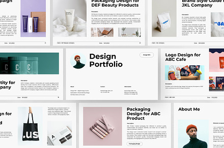 Portfolio Google Slides Template, a Presentation Template by Design18th
