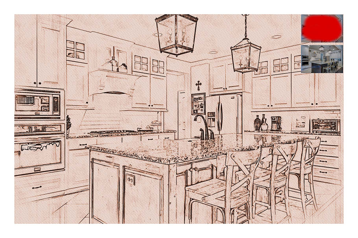 Architecture Line Drawing Photoshop, an Action Add-On by Photoshop Action (Photo 11 of 13)
