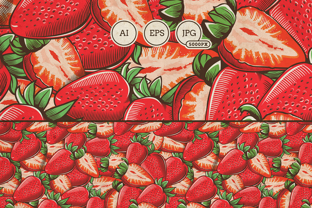 Fruits & Vegetables Vintage Patterns, a Pattern Graphic by ConceptCafe (Photo 2 of 5)