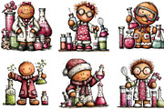 Whimsical Gingerbread Man scientist, an Illustration by CraftArtStudio (Thumbnail 6 of 6)