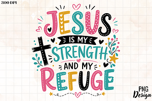 Christian Jesus PNG, Colorful Faith, an Object Graphic by Cut File