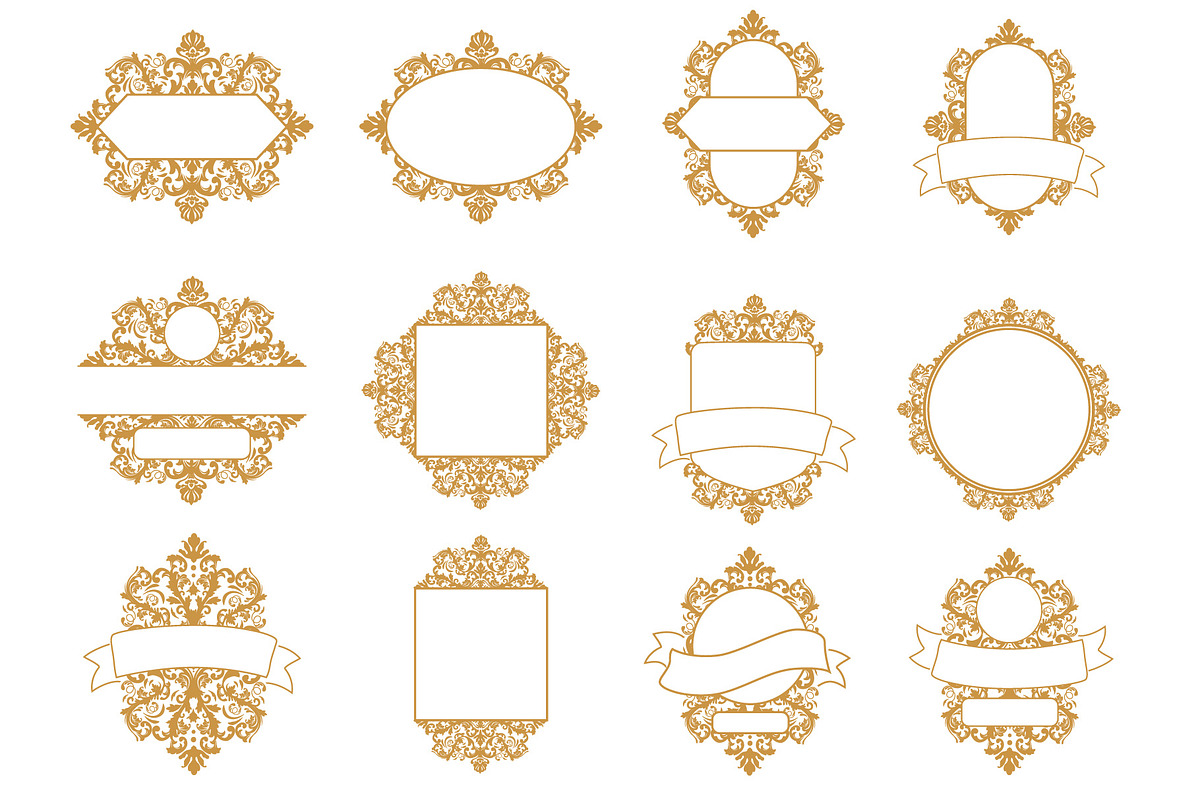 30 Damask  pattern frames 03, an Illustration by Bloom21Art (Photo 4 of 7)