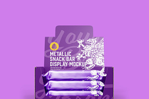 Metallic Snack Bars Display Box Mock