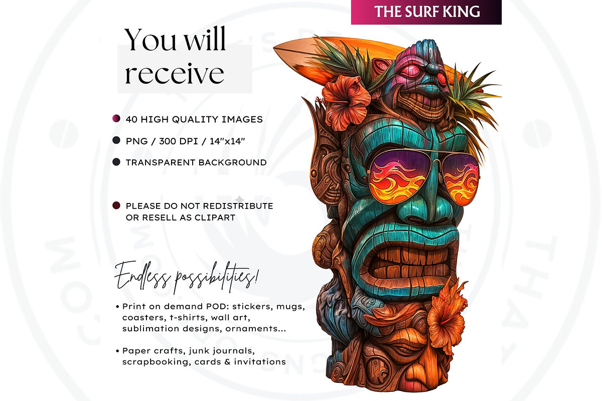Modern Tiki Totems Clipart Set, a Decorative Illustration by ThatsDesignArt (Photo 2 of 10)
