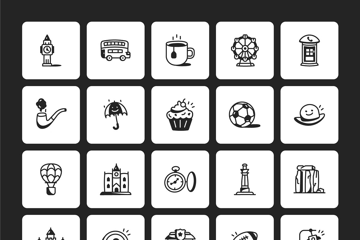 75 London Icons, an Outline Icon by Prosymbols (Photo 7 of 8)
