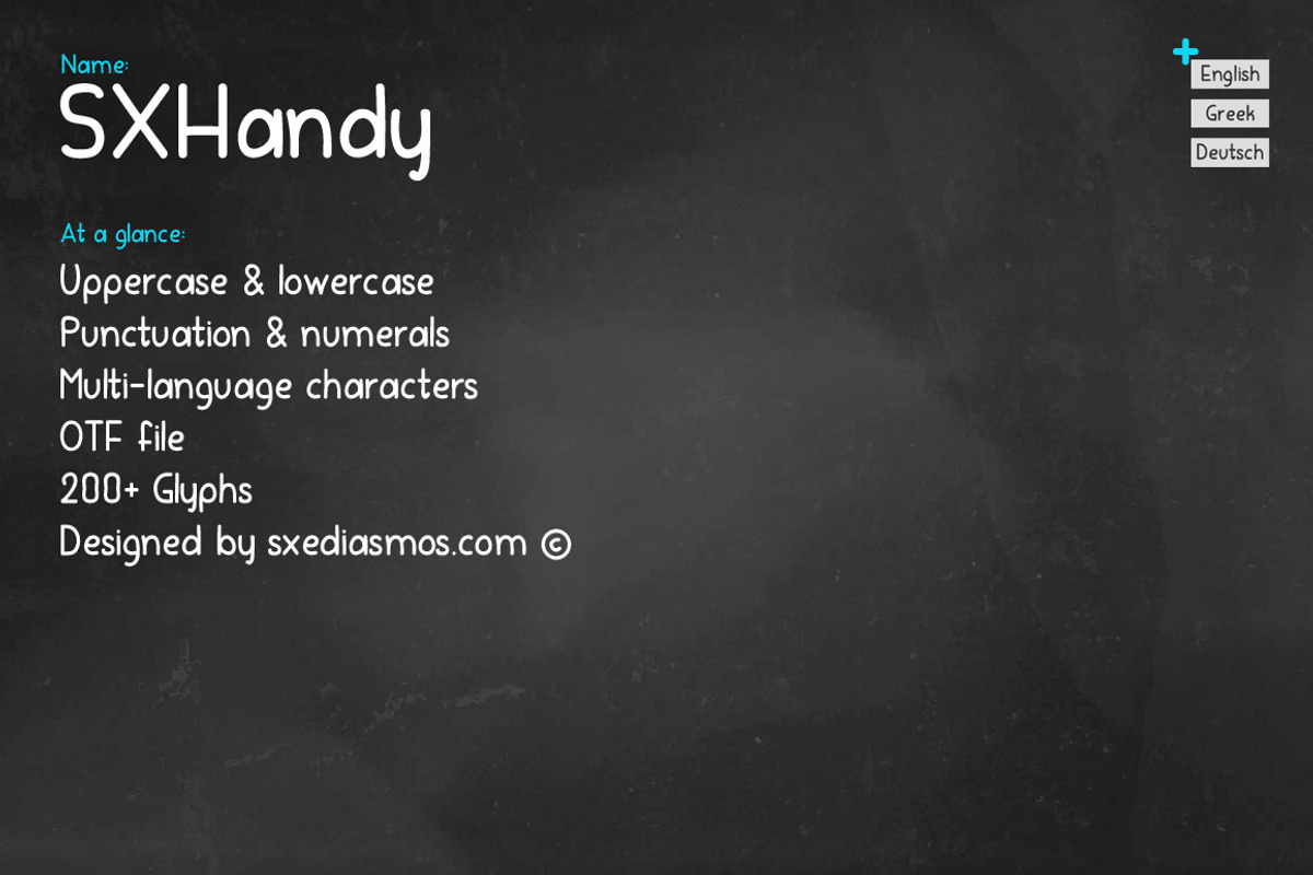 SXHandy - Handwritten Font preview 3