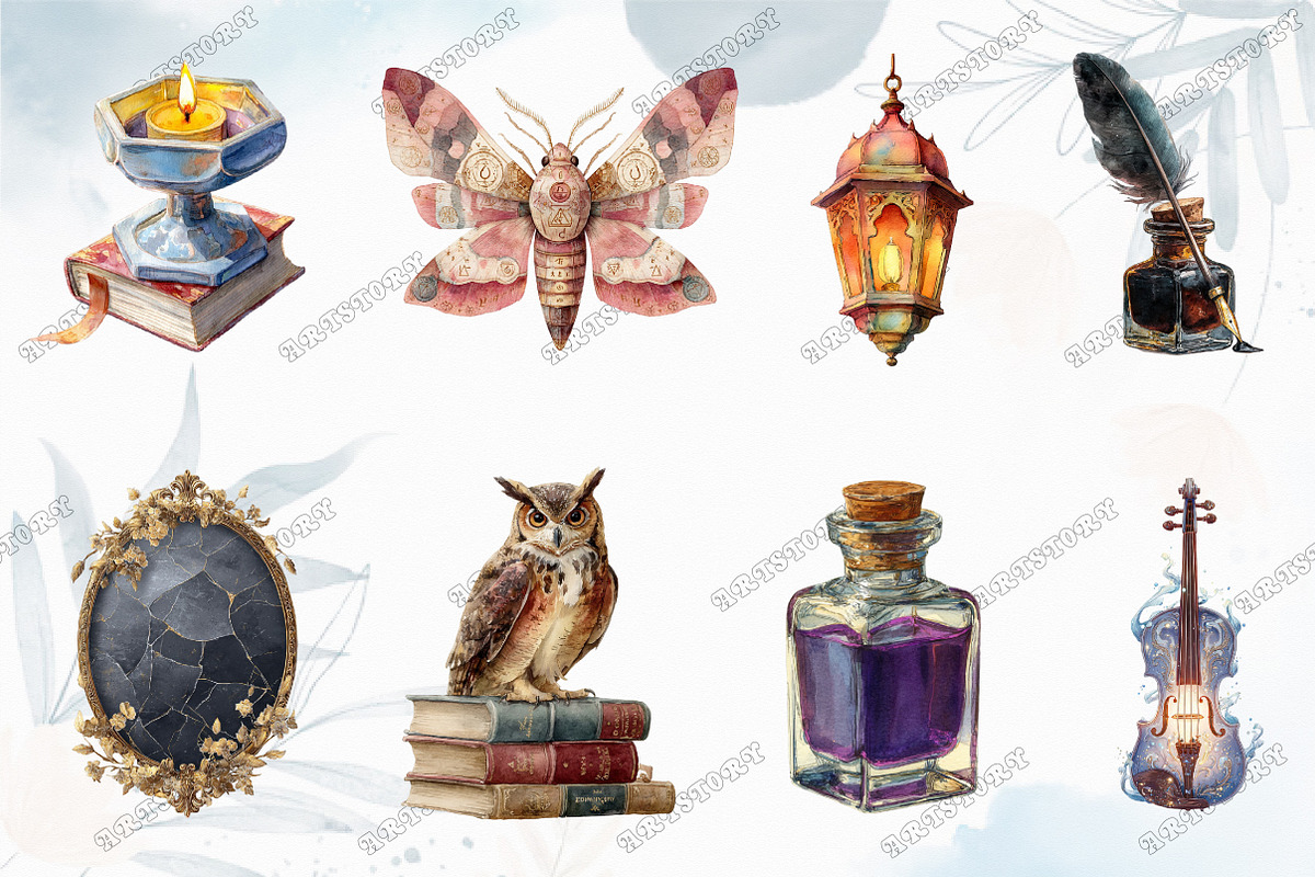 Magic School Dark Academia Clipart, a Graphic by designcity5 (Photo 2 of 5)