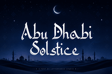 Abu Dhabi Solstice Font