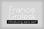 Francis Grotesk, a Sans Serif Font by Quothron (Thumbnail 1 of 5)