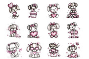 Whimsical Valentine Puppy Dog Clipar, an Illustration by Design Market (Thumbnail 3 of 3)