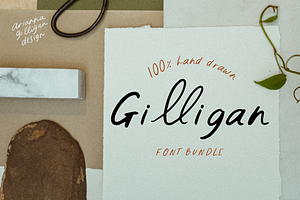 Gilligan Hand Drawn Font Bundle