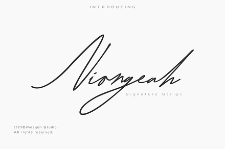 Niongeah | Signature Script