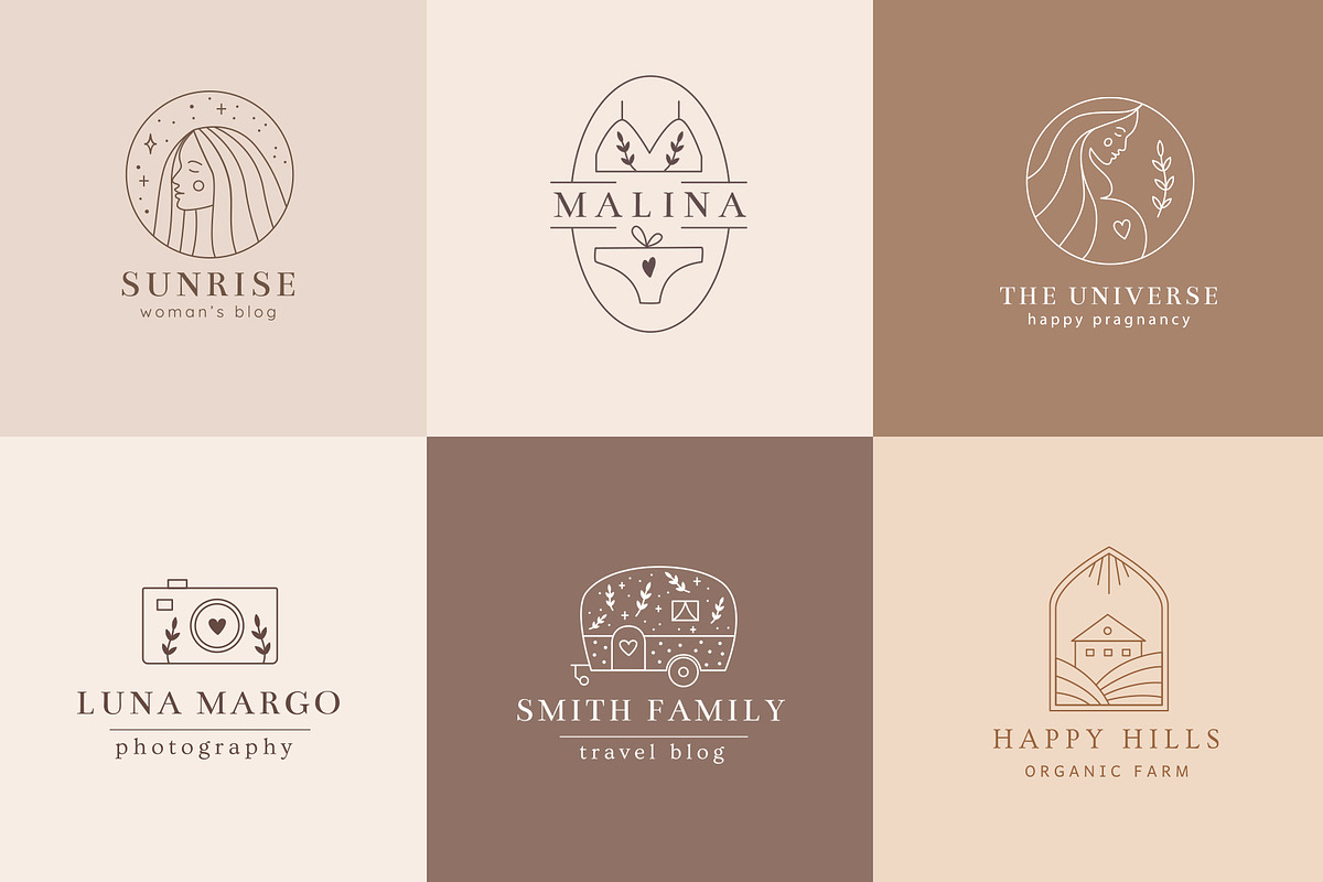 Line logos CANVA & AI, a Branding & Logo Template by Alisovna (Photo 5 of 13)