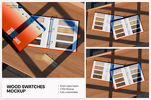 Wood Swatches Mockup