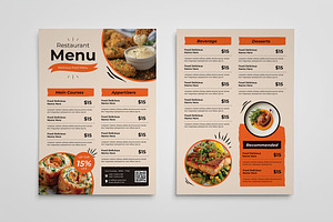 Food Menu Flyer, a Flyer Template by yanindesign