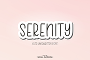 SERENITY Font, a Handwritten Font by Nicolo Pumpkins (Thumbnail 1 of 10)