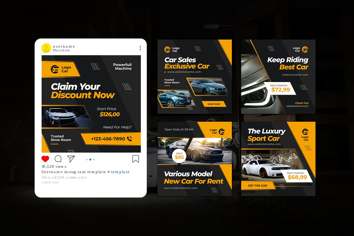 Car Automotive Instagram Post, a Social Media Template by CavenArt (Photo 4 of 5)