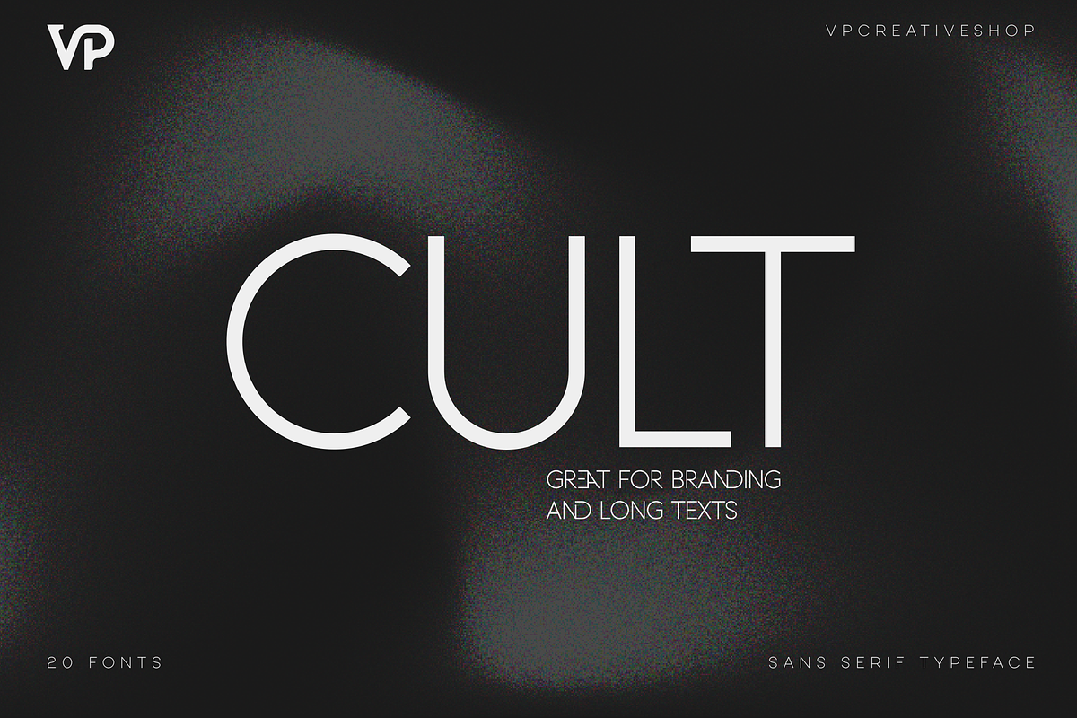 Cult VP Typeface - 20 fonts, a Sans Serif Font by VP Fonts (Photo 1 of 17)