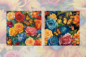 Floral Symphony Seamless Patterns