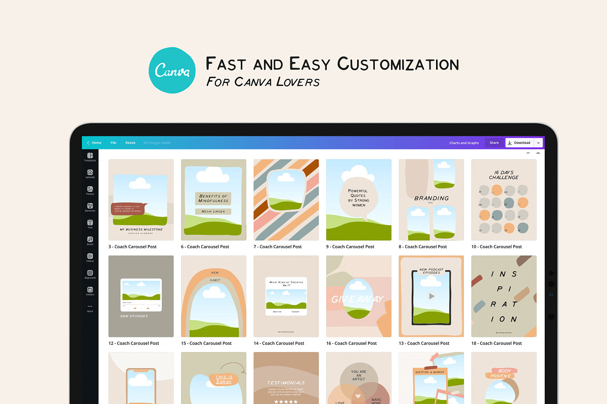 Coach Carousel Templates CANVA-PS, a Social Media Template by Sparrow & Snow (Photo 10 of 11)
