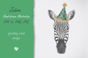Zebra / Greeting Card