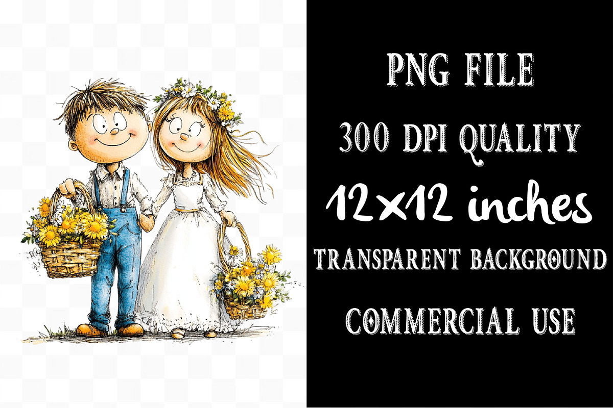 Elegant Wedding Couple PNG, a Person Illustration by Designking (Photo 4 of 5)