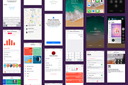 iOS11 GUI KIT Illustrator Sketch XD, an UI Kit Template by Ui Markets (Thumbnail 14 of 21)