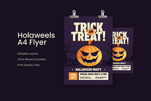 Holaweels - Halloween Party Flyer, a Flyer Template by Poetjoek Creative