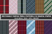 Stripe Plaid Twill Digital Paper Set, a Pattern Graphic by Gfx Expert Team (Thumbnail 1 of 3)