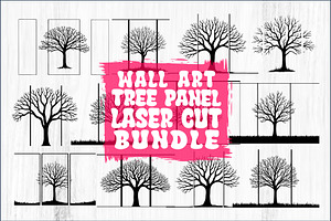 Multi-Panel Tree Silhouette Laser, an Illustration by balal