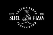 Pizzeria Logo With Simple Pizza Icon, a Branding & Logo Template by Atlantis X Nurman Arbai (Thumbnail 1 of 2)