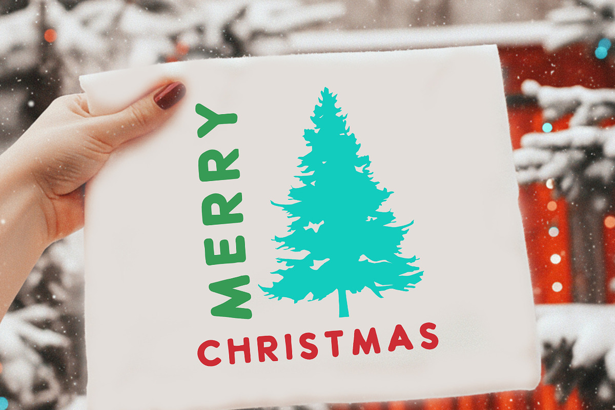 Merry Christmas SVG T-Shirt Design, a Texture Graphic by crative8112 (Photo 2 of 3)
