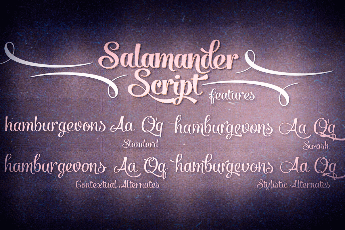 Salamander Script preview 2