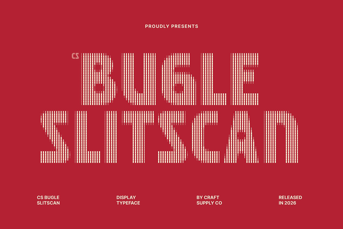 CS Bugle Slitscan, a Sans Serif Font by Craft Supply Co. (Photo 1 of 8)