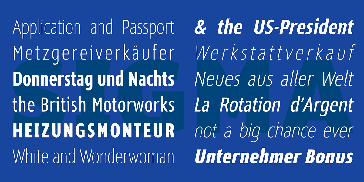 Sigma Condensed, a Sans Serif Font by Wiescher-Design (Photo 8 of 11)