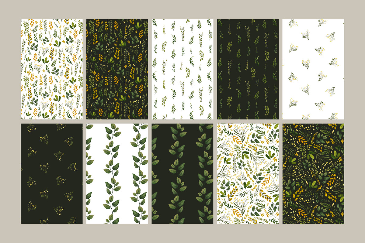 Whispering Leaves Seamles Patterns, a Graphic by Ette Design (Photo 5 of 11)