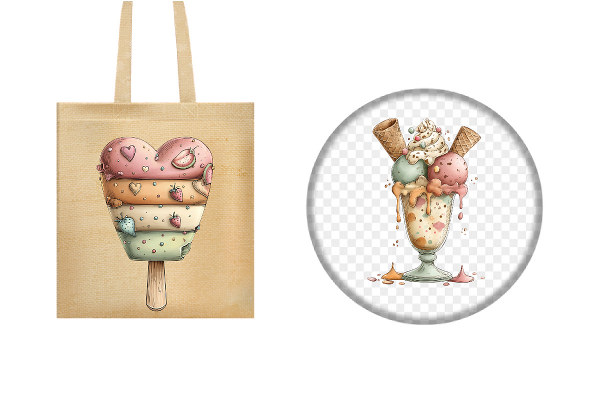 Summer Ice Cream Clipart, an Illustration by Design Market (Photo 4 of 5)