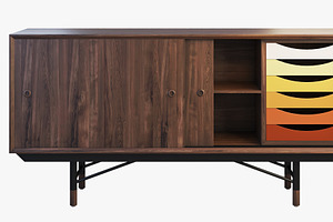 1955 Sideboard 3d Model