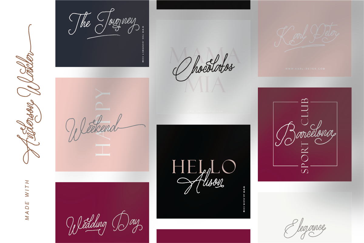 Anderson Walker Script Font, a Script Font by Monoco Type Foundry (Photo 3 of 9)