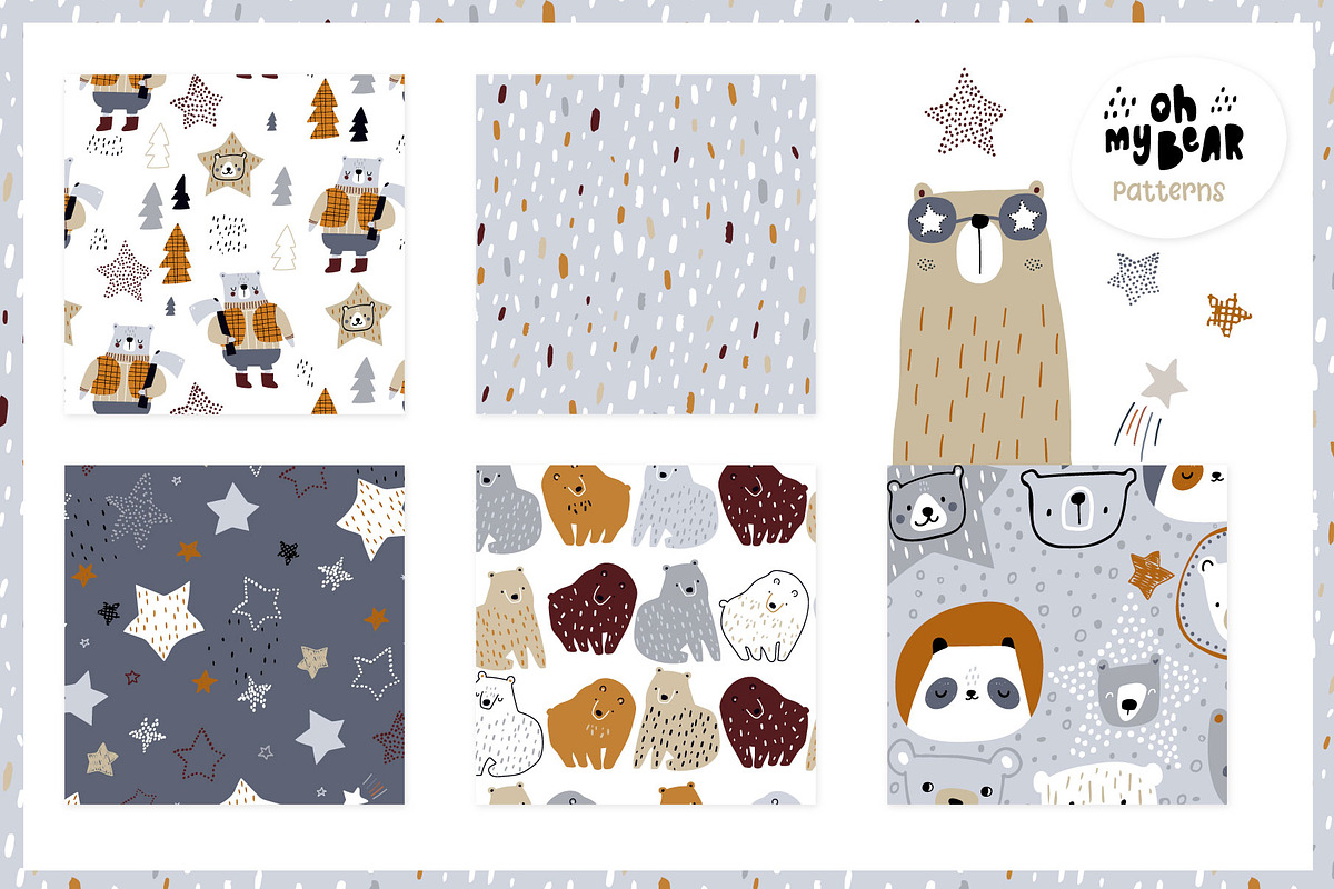 Oh my Bear! graphic collection, a Pattern Graphic by solmariart (Photo 6 of 15)