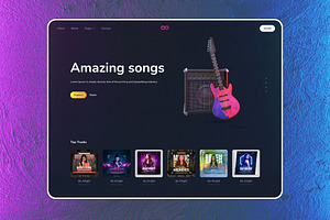 Music Player Landing Page