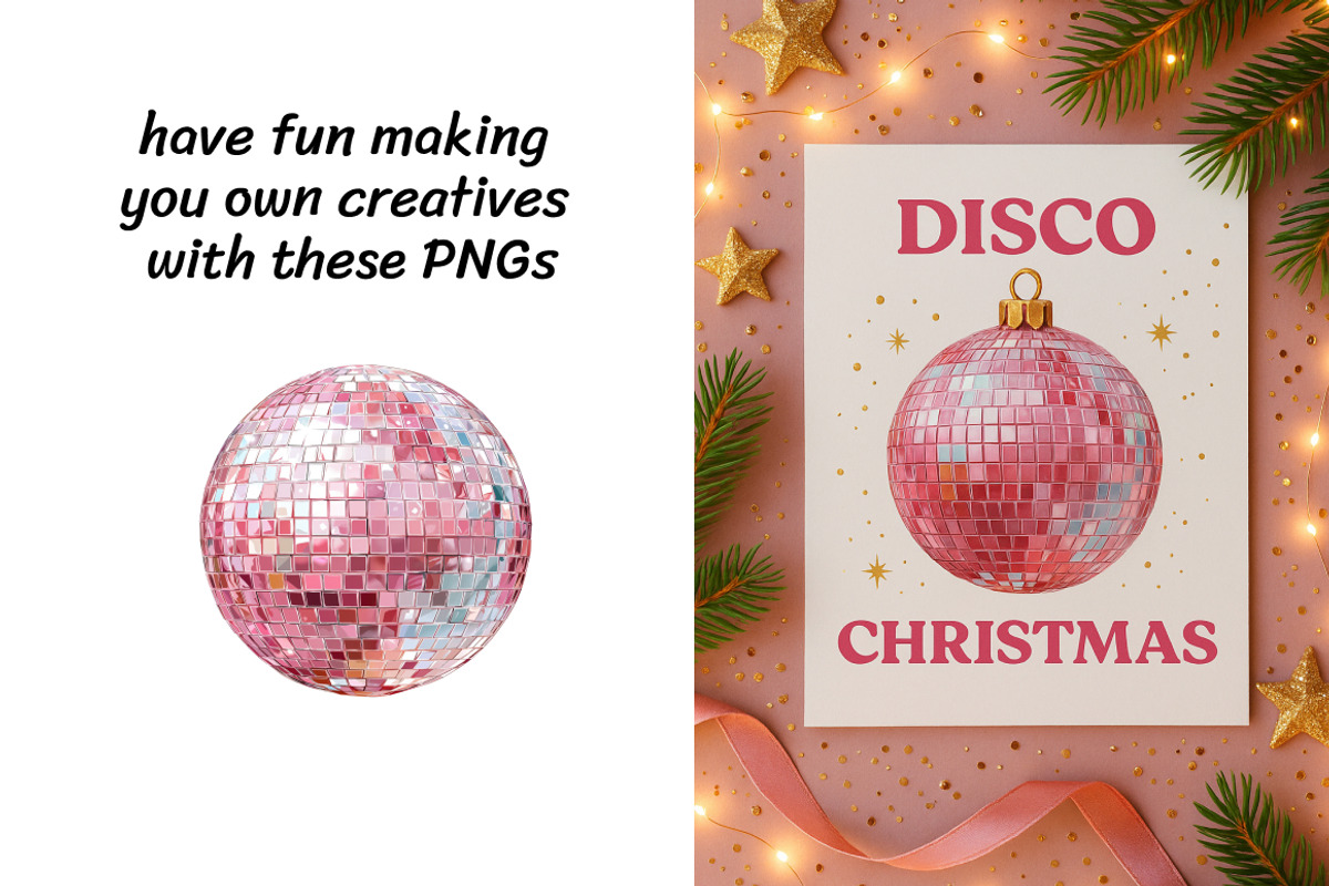 Colorful Disco Ball Clipart Bundle, a Decorative Illustration by InkyQueenArt (Photo 3 of 7)