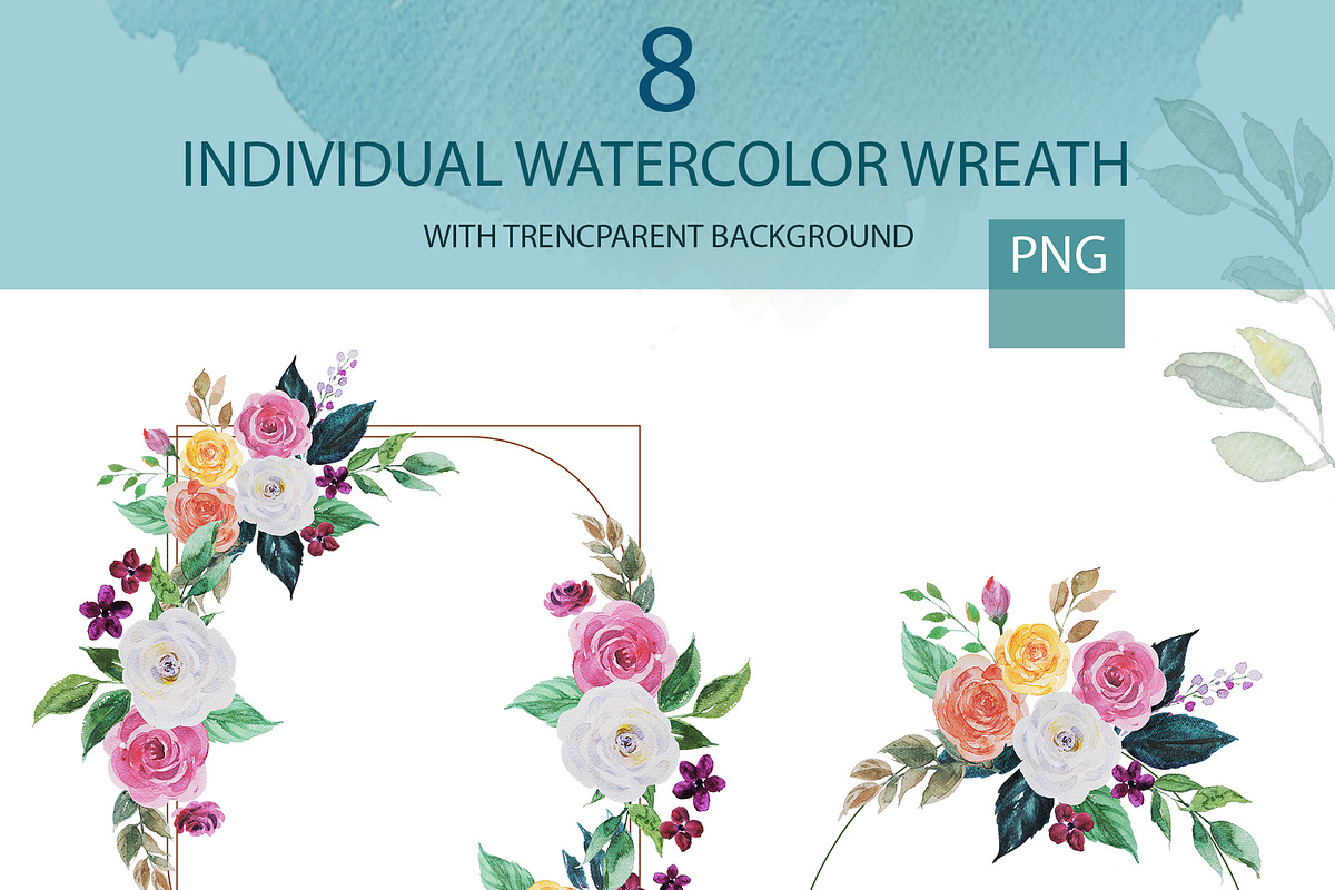 Wedding Watercolor Invitation card, an Illustration by Art Zooted (Photo 4 of 5)