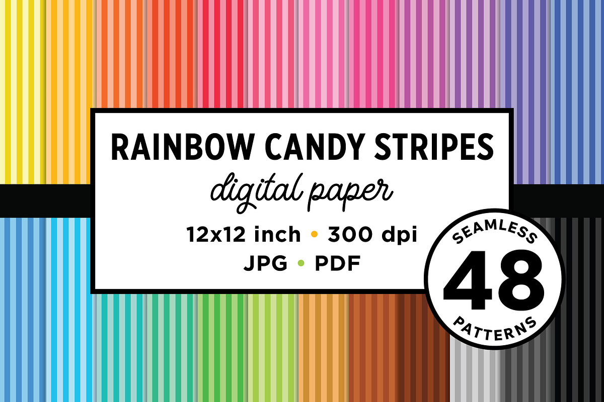 Candy Stripes Seamless Patterns, a Pattern Graphic by Running With Foxes (Photo 1 of 7)