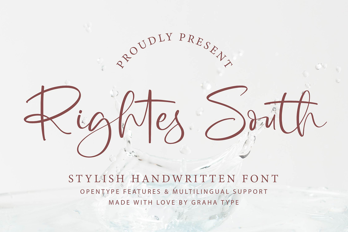 Rightes South - Stylish Handwritten, a Script Font by Graha Type (Photo 1 of 12)